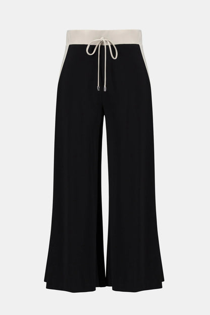Colour Block Wide Leg Pull-On Trousers