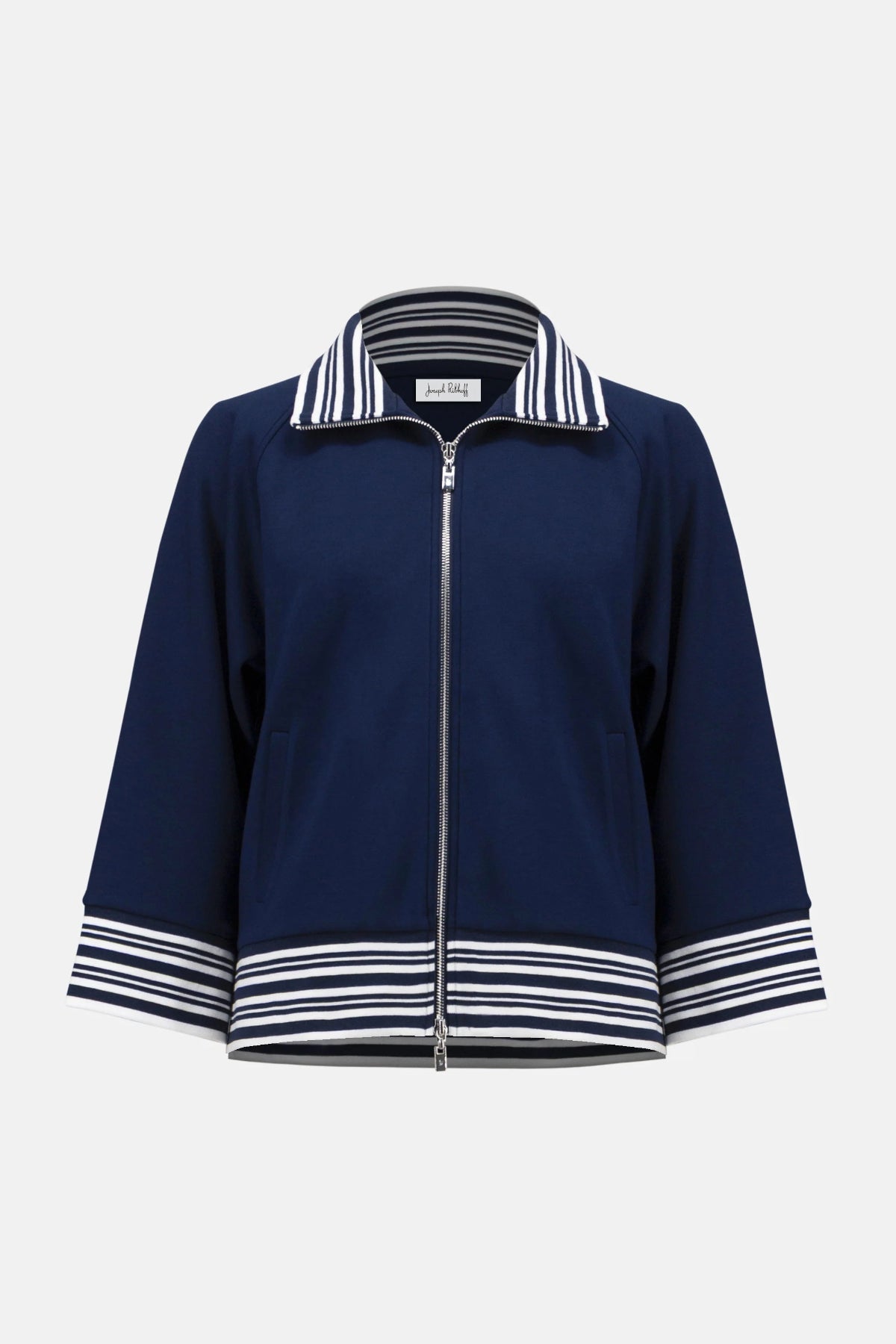 Scuba Jersey Jacket With Funnel Collar