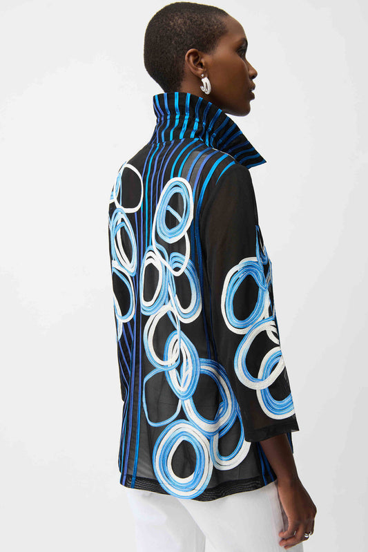 Satin And Mesh Soutache Jacket