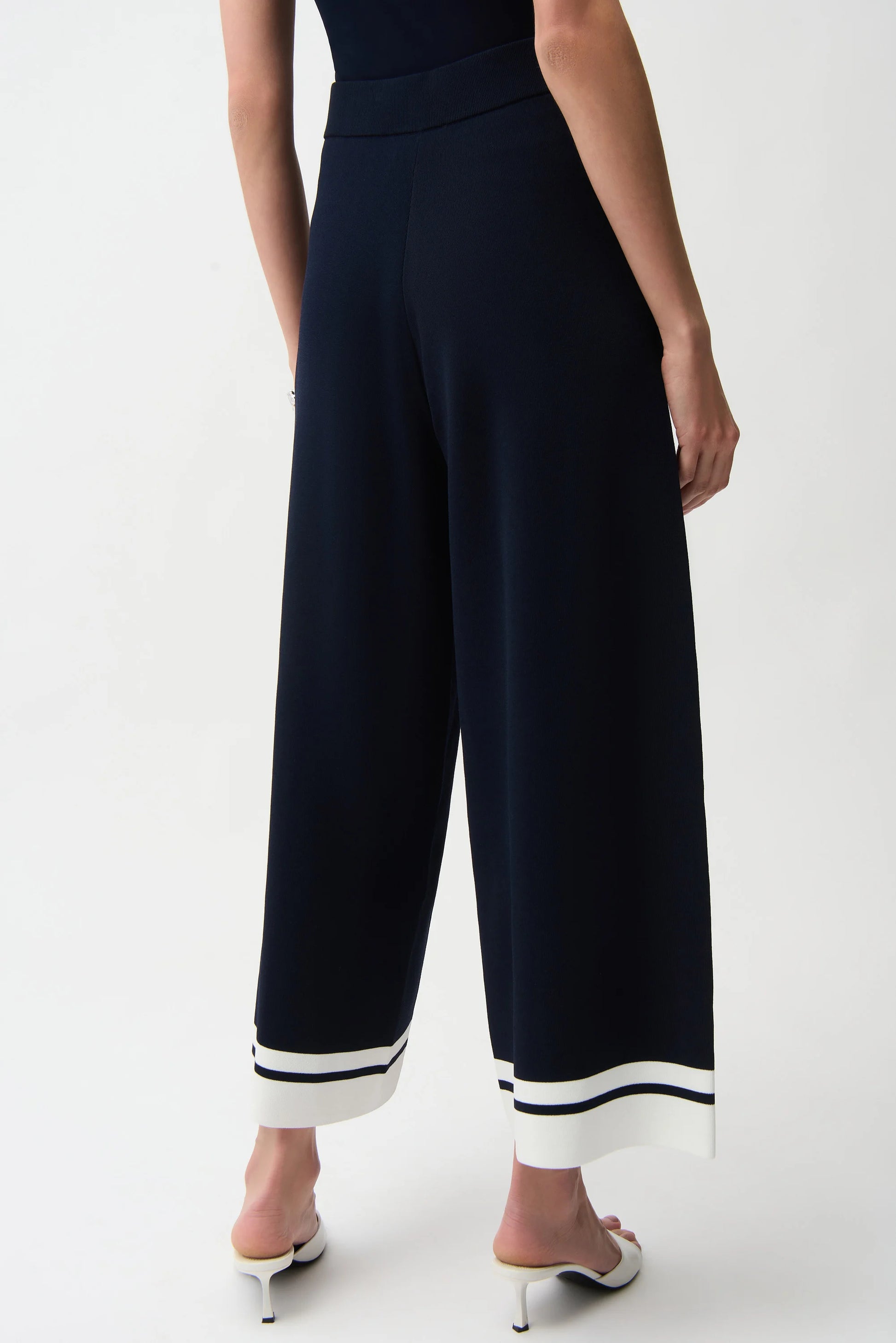 Viscose Blend Culotte Trouser With Stripe Detail - Lucindas on-line