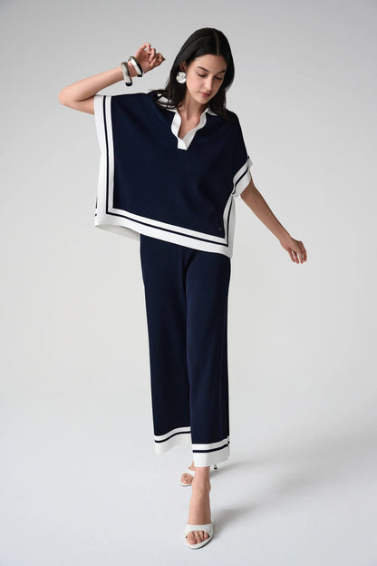 Viscose Blend Culotte Trouser With Stripe Detail - Lucindas on-line