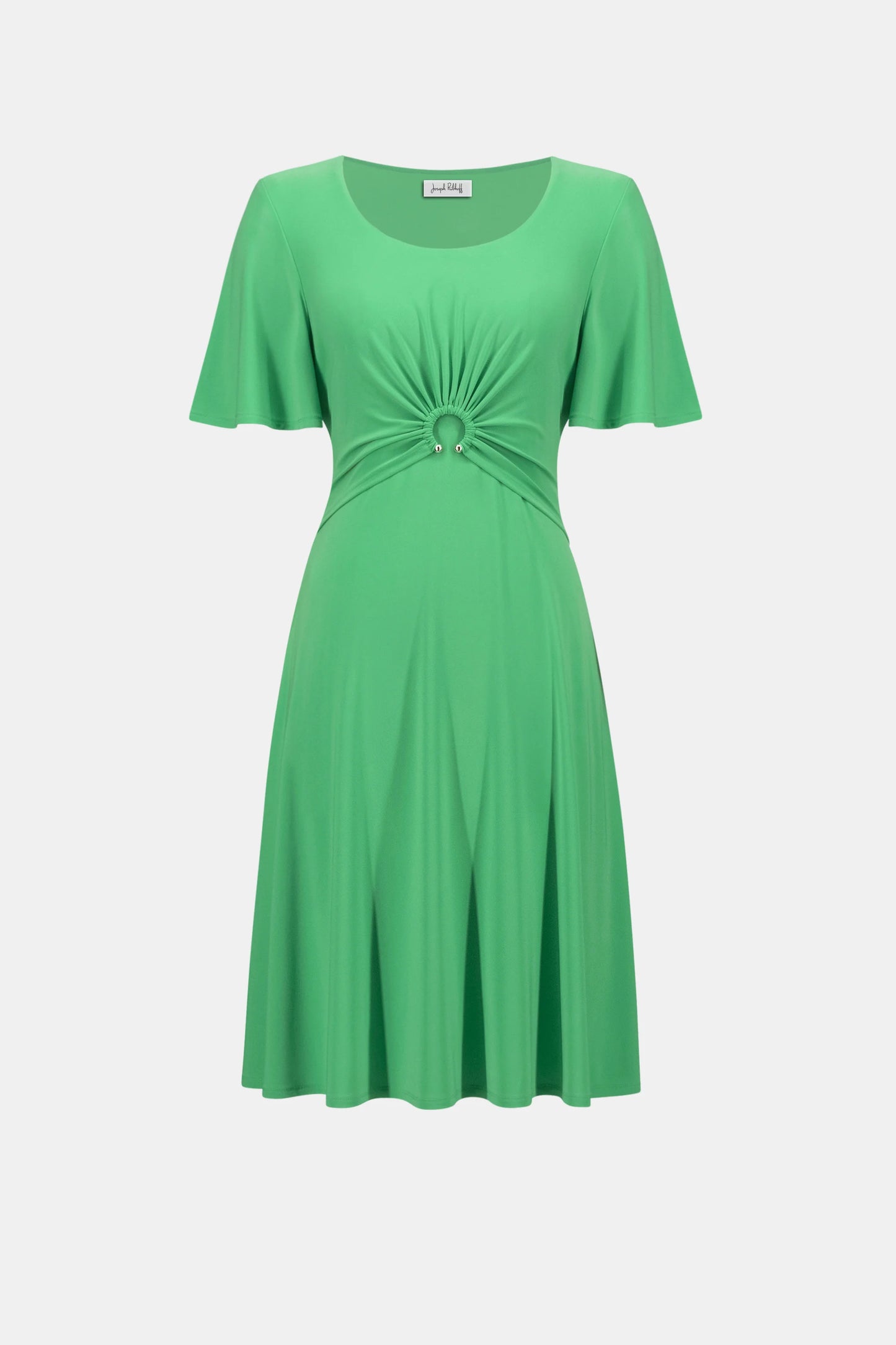 Navy Fit And Flare Dress With Bell Sleeves - Lucindas on-line