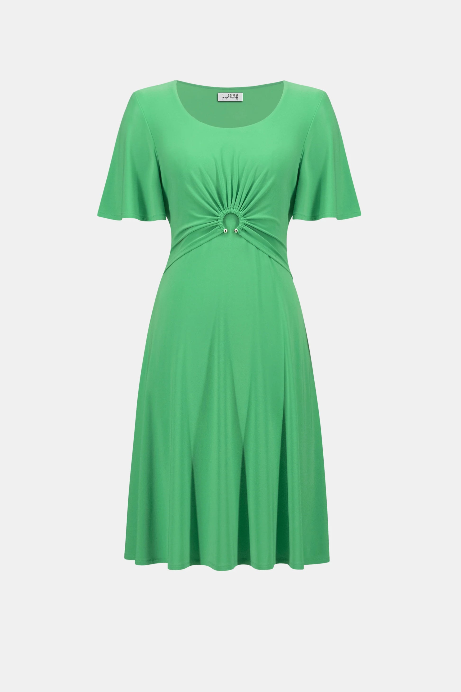 Navy Fit And Flare Dress With Bell Sleeves - Lucindas on-line