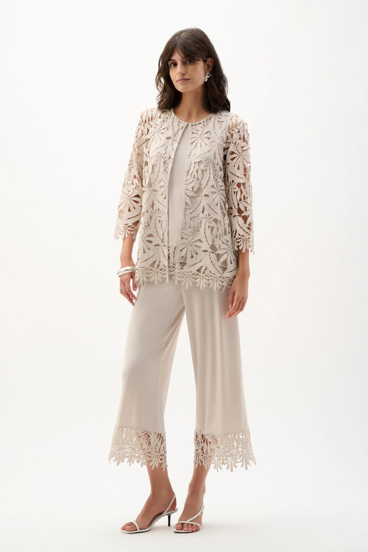 Joseph Ribkoff Guipure Lace Straight Jacket