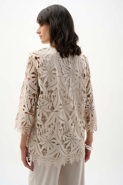 Joseph Ribkoff Guipure Lace Straight Jacket