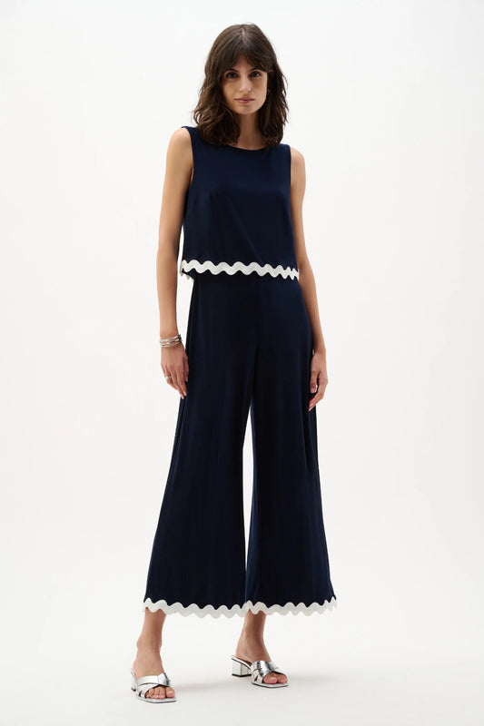 Joseph Ribkoff Culottes Jumpsuit With Contrast Trim