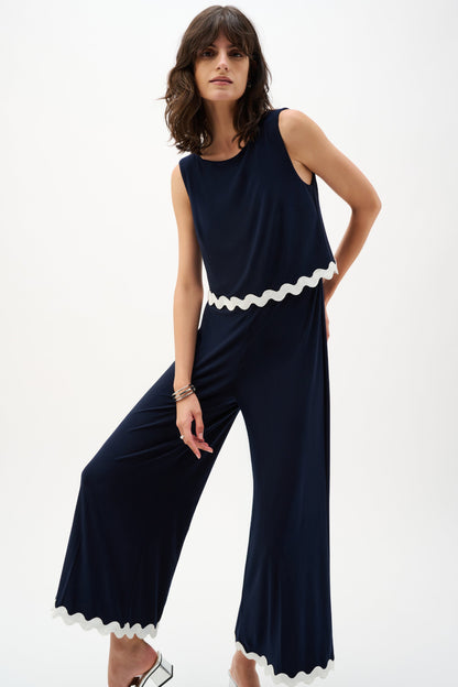Joseph Ribkoff Culottes Jumpsuit With Contrast Trim