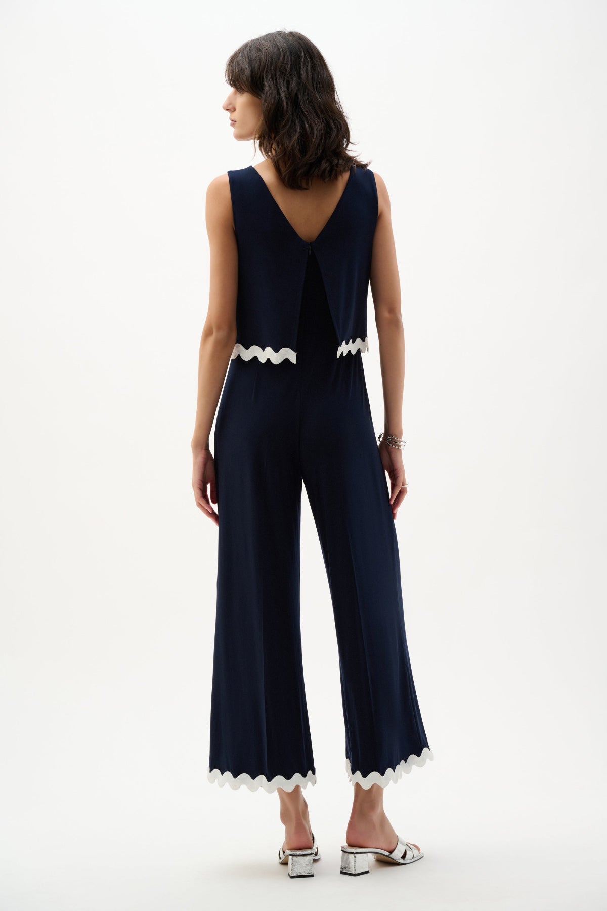 Joseph Ribkoff Culottes Jumpsuit With Contrast Trim