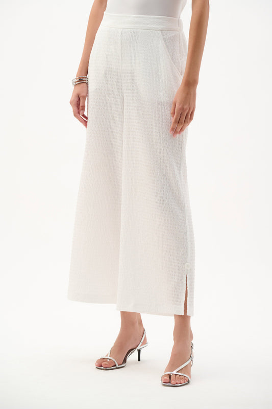 Joseph Ribkoff Textured Wide Leg Pull-On Culottes Trousers