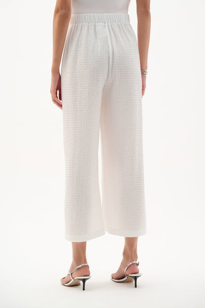Joseph Ribkoff Textured Wide Leg Pull-On Culottes Trousers