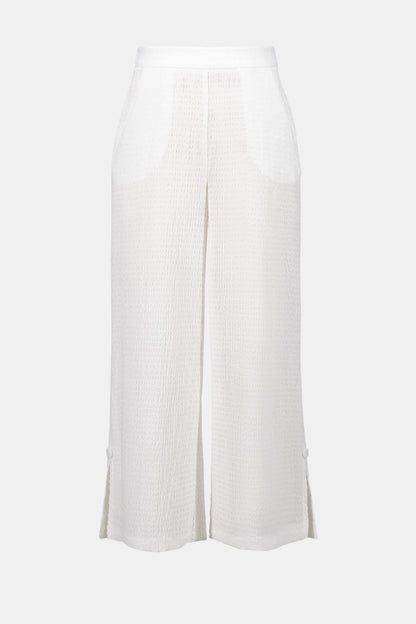 Joseph Ribkoff Textured Wide Leg Pull-On Culottes Trousers