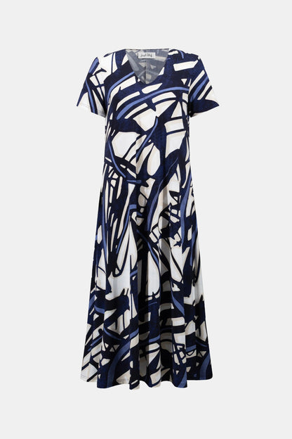 Joseph Ribkoff Abstract Print Trapeze Dress