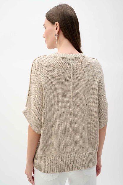 Joseph Ribkoff Lurex Sweater Knit Relaxed Top