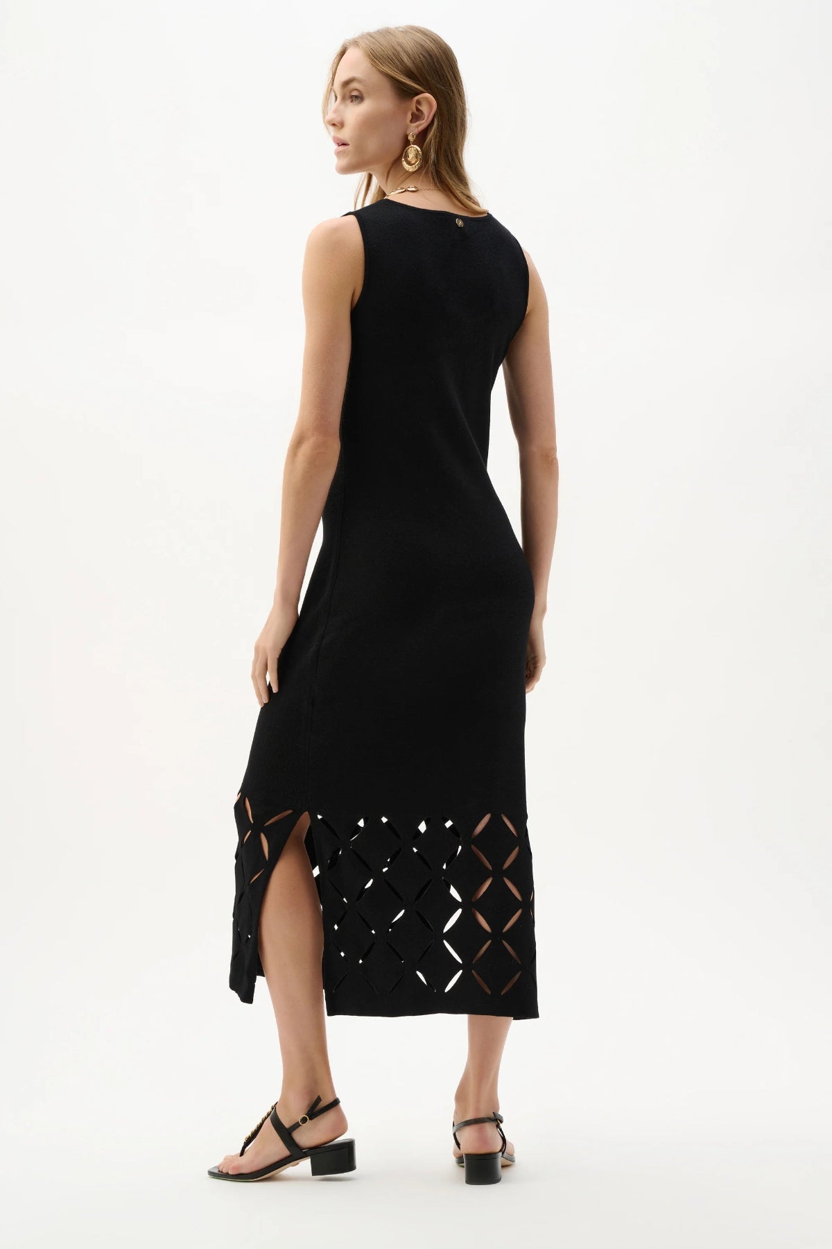 Joseph Ribkoff Sweater Knit Sleeveless Dress with Cutout Detail