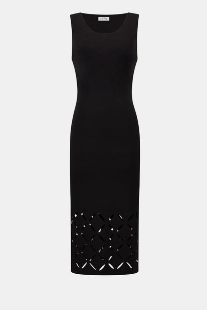 Joseph Ribkoff Sweater Knit Sleeveless Dress with Cutout Detail