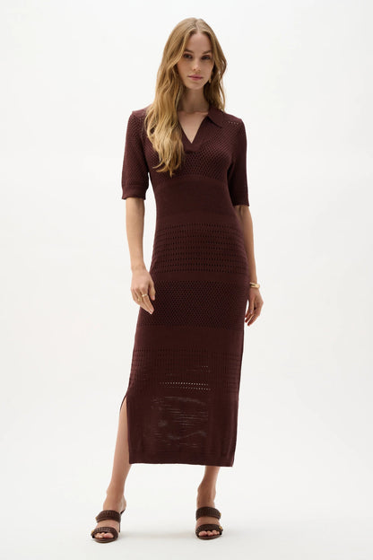 Joseph Ribkoff Open-stitch Knit Straight Dress
