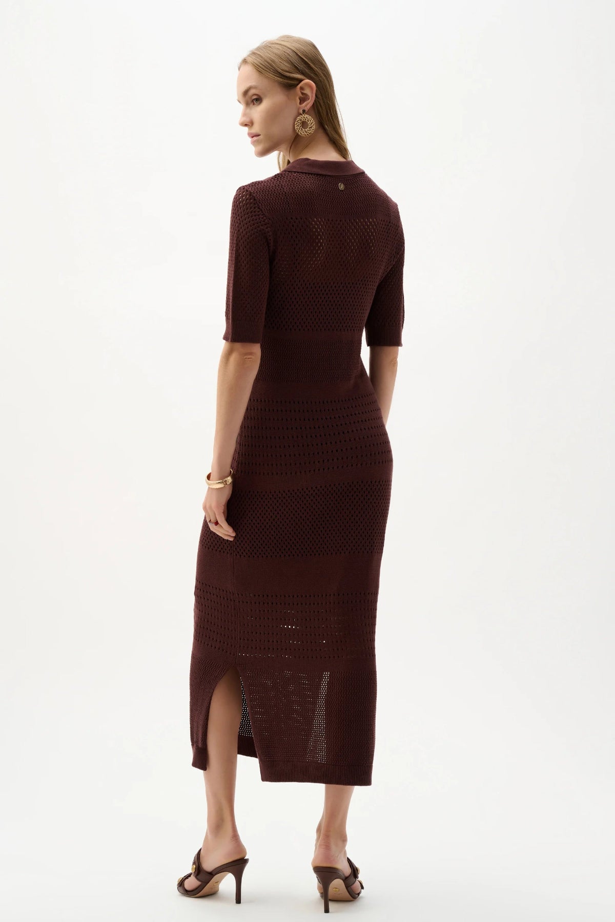 Joseph Ribkoff Open-stitch Knit Straight Dress