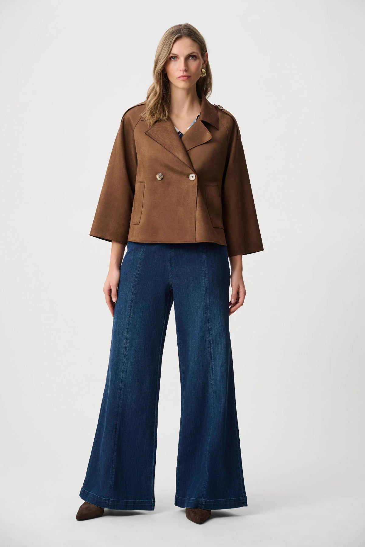 Joseph Ribkoff Suede Boxy Jacket
