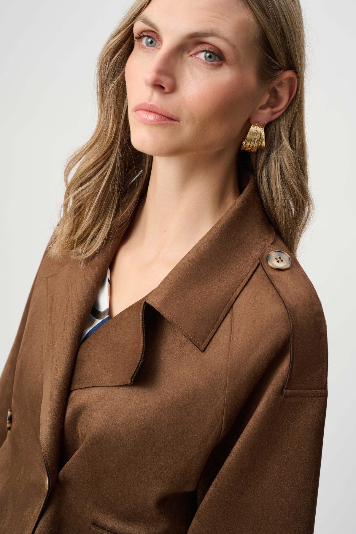 Joseph Ribkoff Suede Boxy Jacket