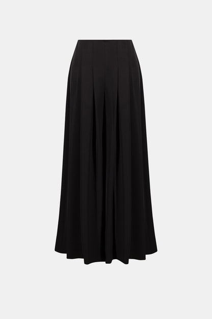 Woven Twill Wide-Leg Trousers