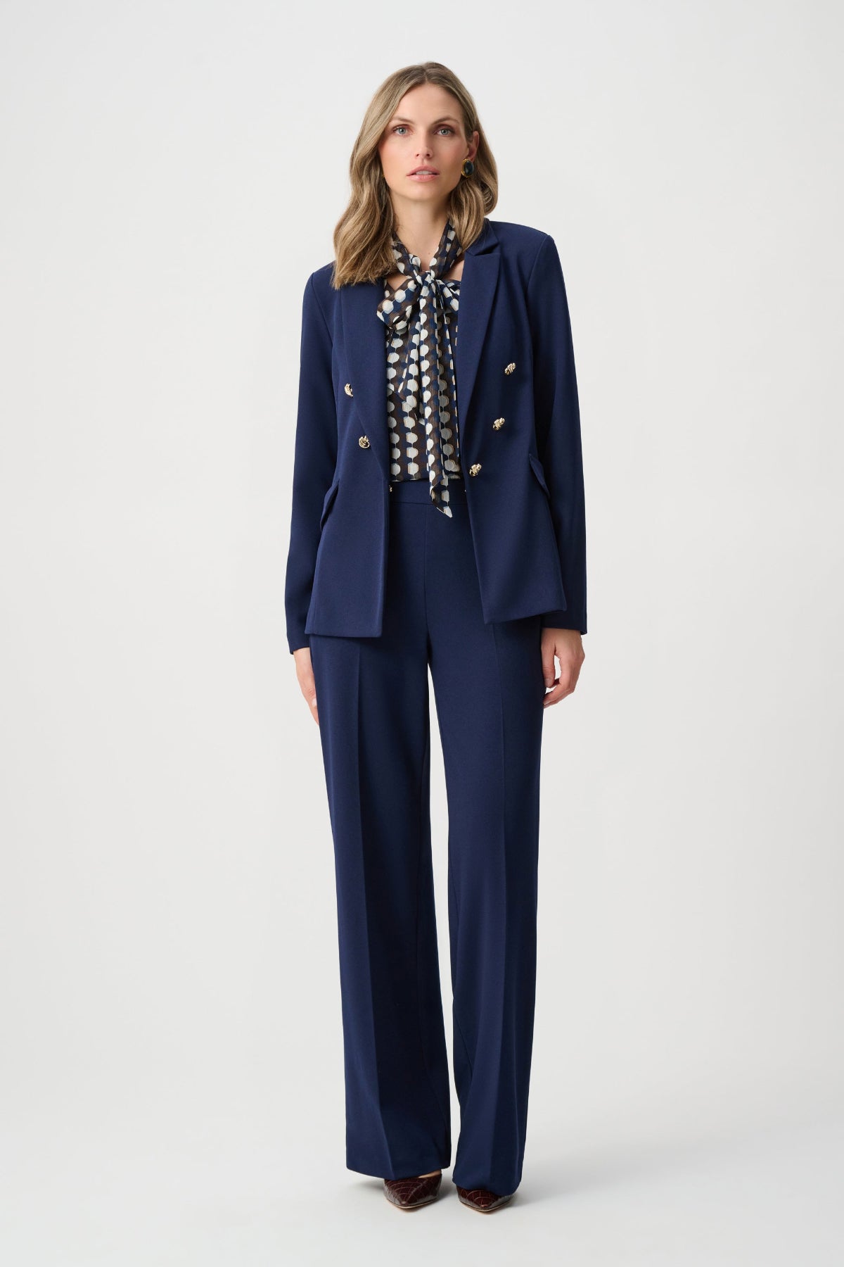 Scuba Crepe Wide Leg Pull-On Trousers