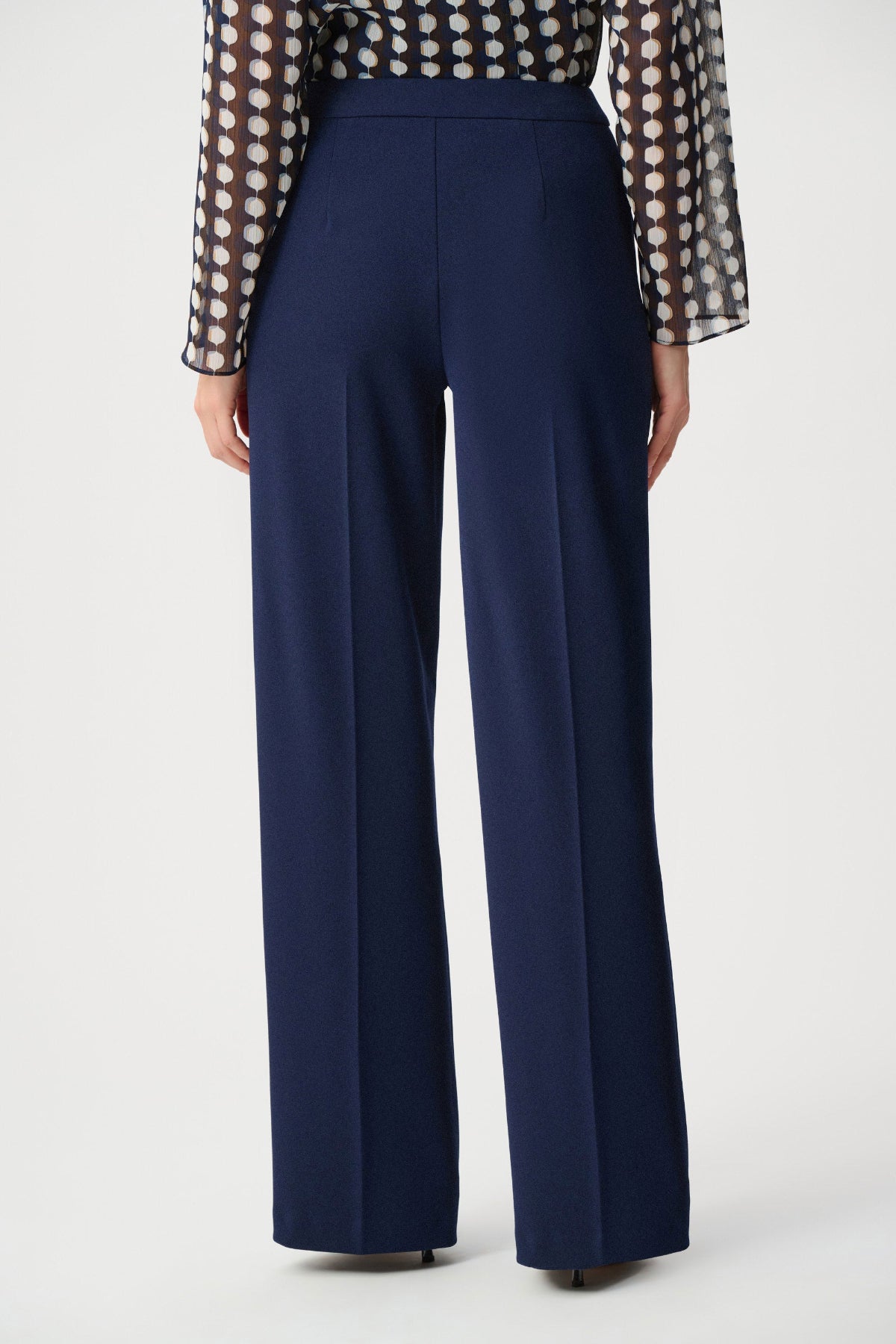 Scuba Crepe Wide Leg Pull-On Trousers