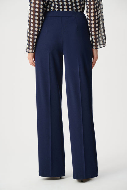 Scuba Crepe Wide Leg Pull-On Trousers