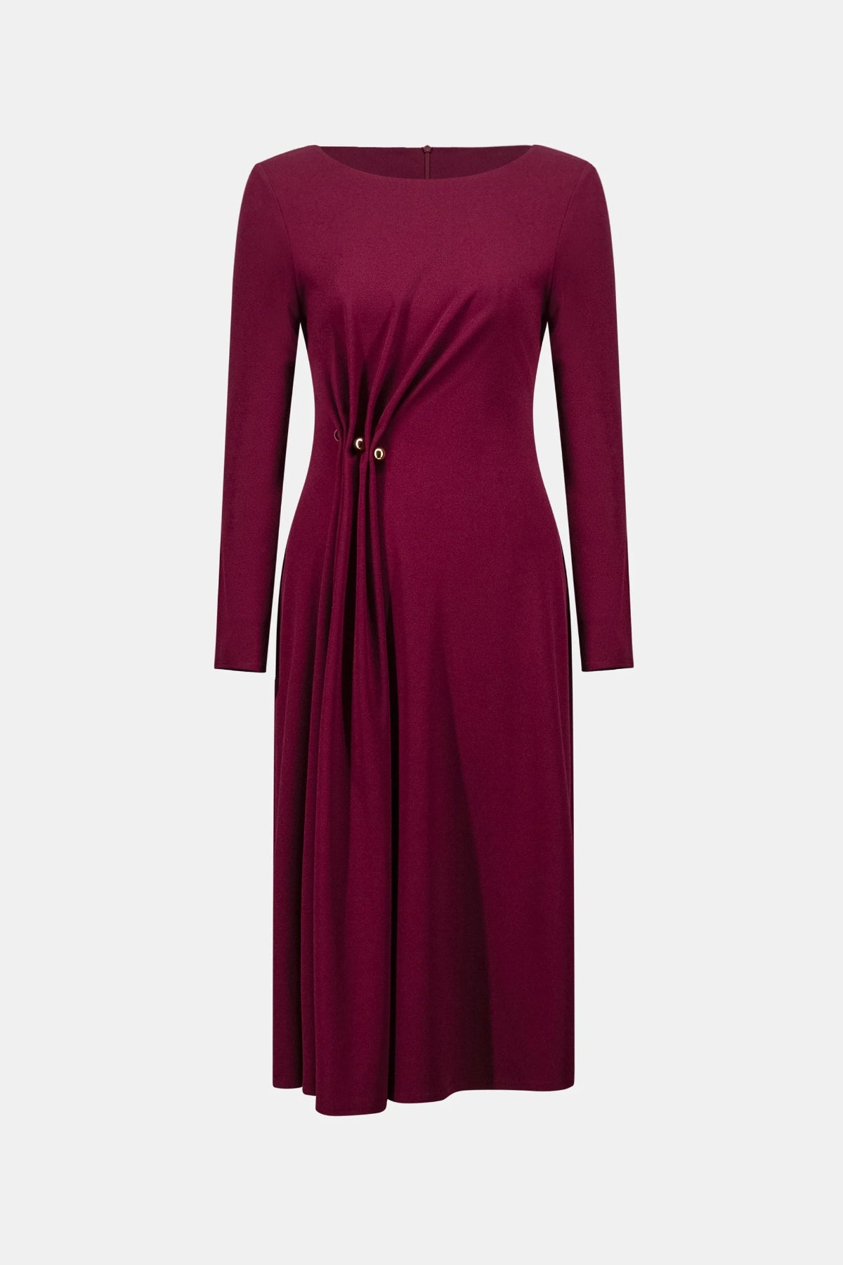 Joseph Ribkoff Scuba Crepe Draped Front Sheath Dress