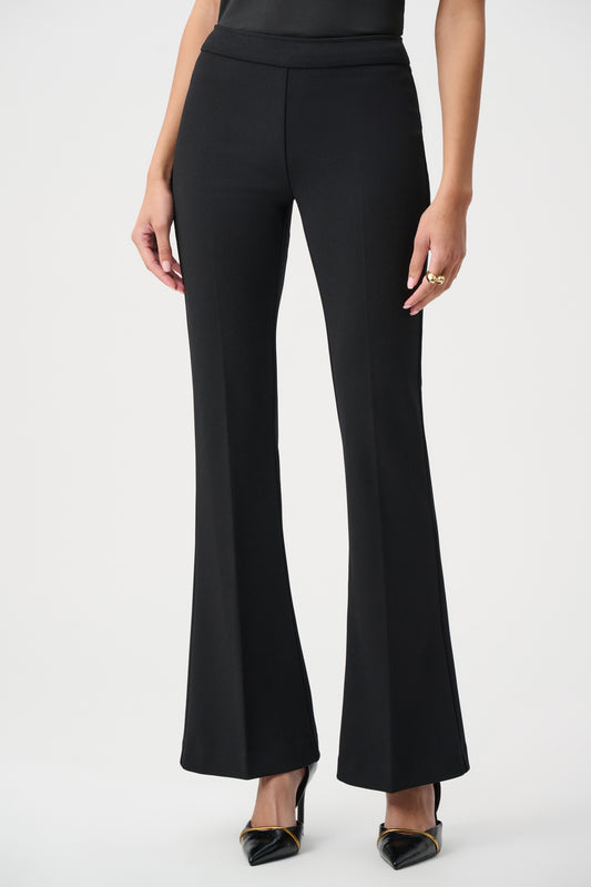 Scuba Crepe Flared Pull-On Trousers - Lucindas on-line
