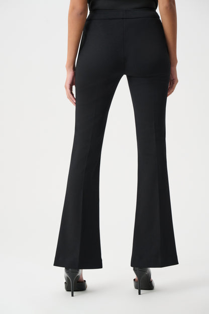 Scuba Crepe Flared Pull-On Trousers