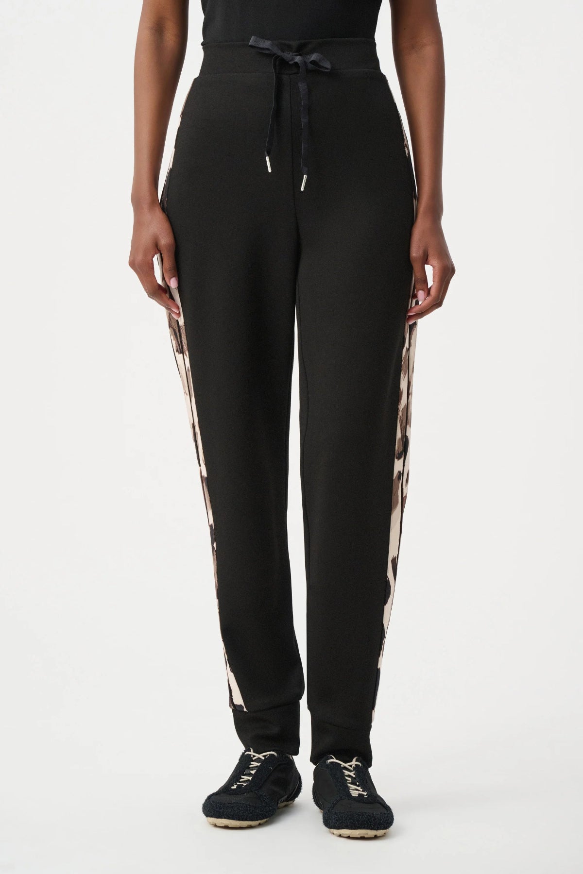 Scuba Jersey Leopard Trimmed Joggers