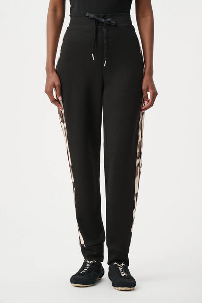 Scuba Jersey Leopard Trimmed Joggers