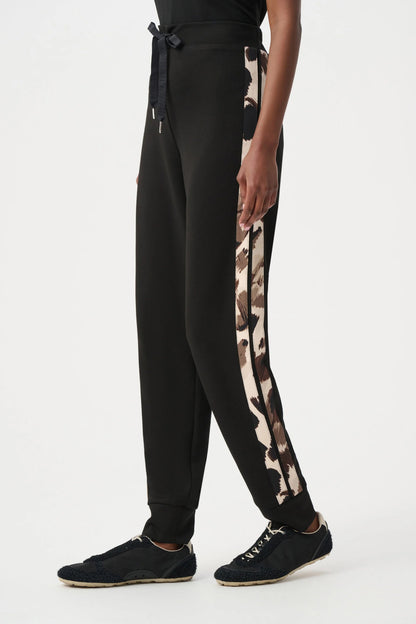 Scuba Jersey Leopard Trimmed Joggers