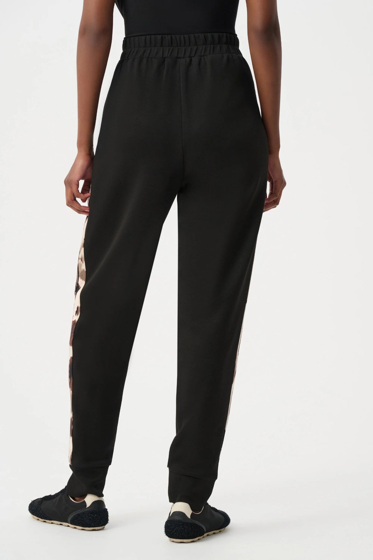 Scuba Jersey Leopard Trimmed Joggers