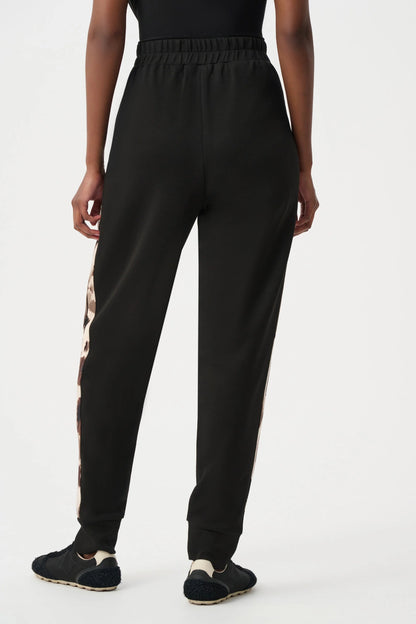 Scuba Jersey Leopard Trimmed Joggers
