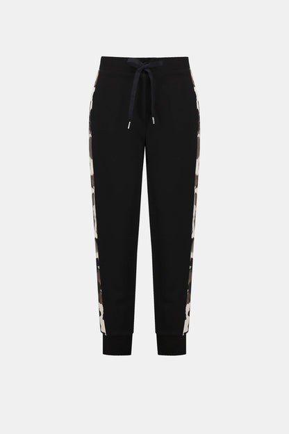 Scuba Jersey Leopard Trimmed Joggers