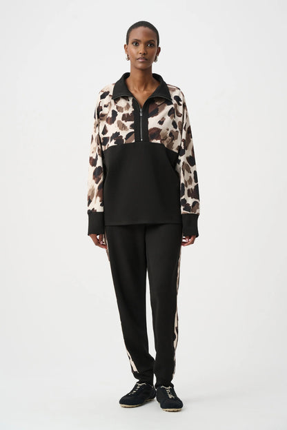 Scuba Jersey Animal Print Boxy Top