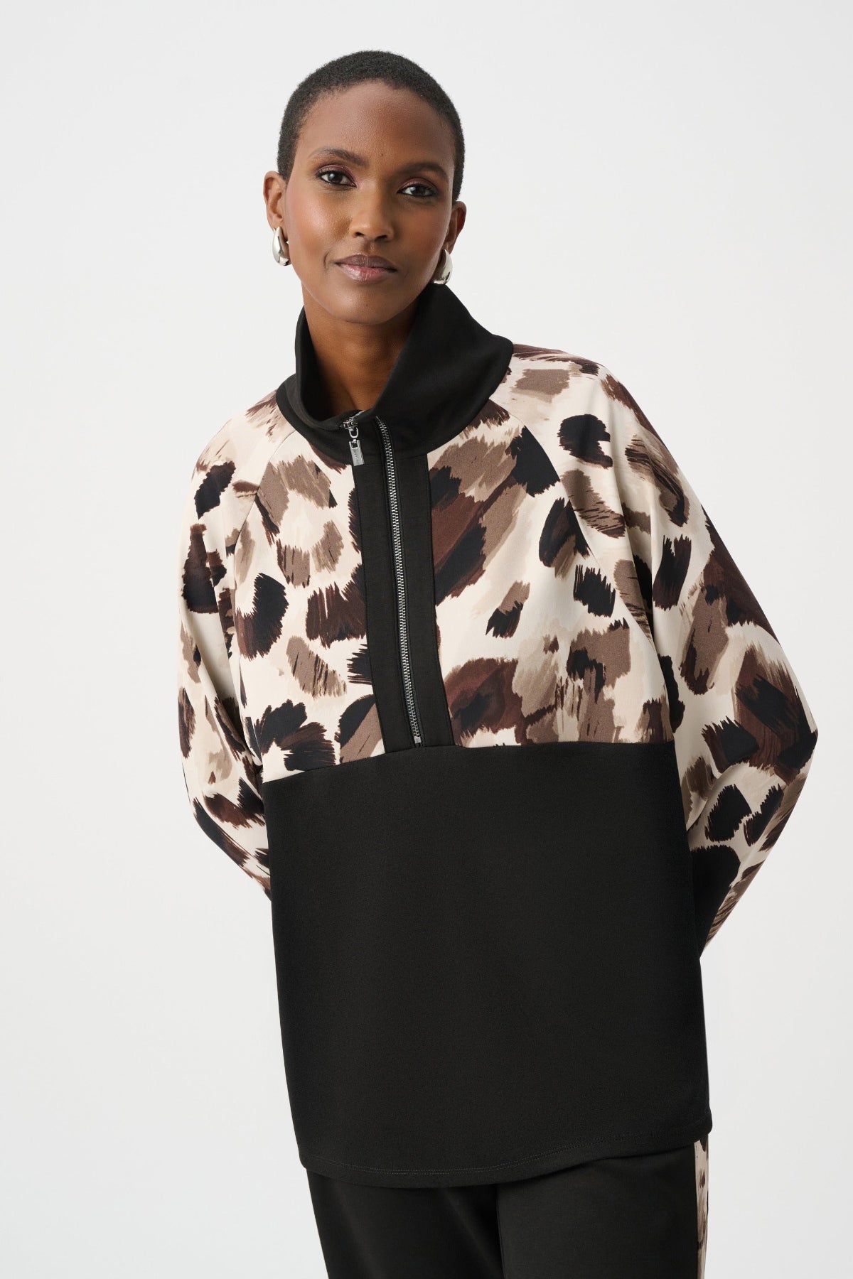Scuba Jersey Animal Print Boxy Top