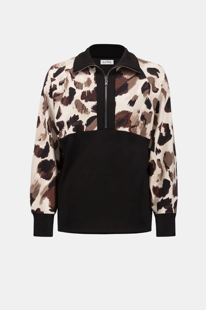 Scuba Jersey Animal Print Boxy Top