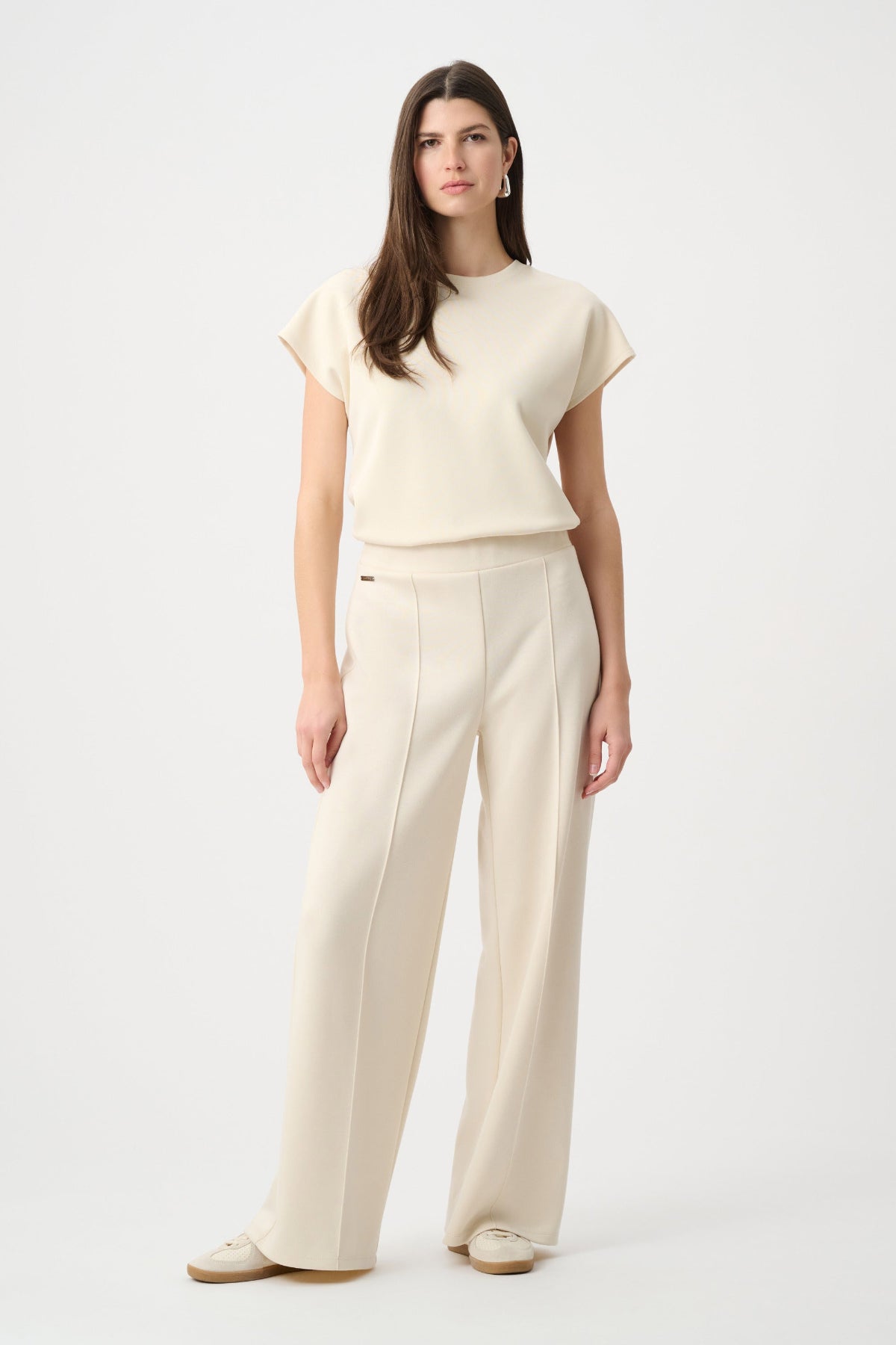 Scuba Jersey Wide Leg Pull-On Trousers
