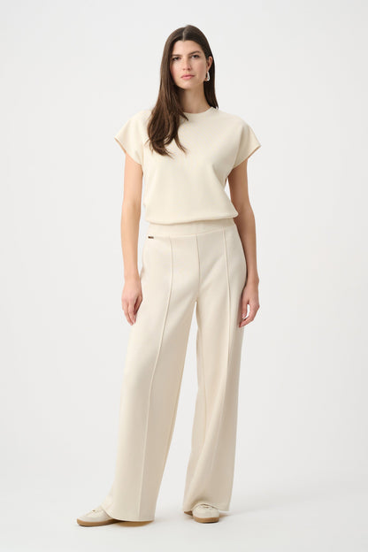 Scuba Jersey Wide Leg Pull-On Trousers