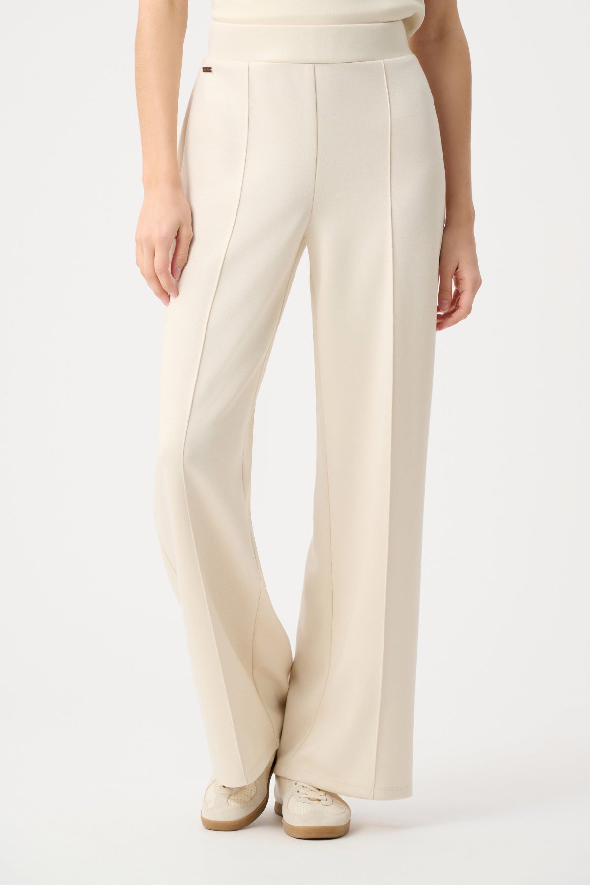 Scuba Jersey Wide Leg Pull-On Trousers