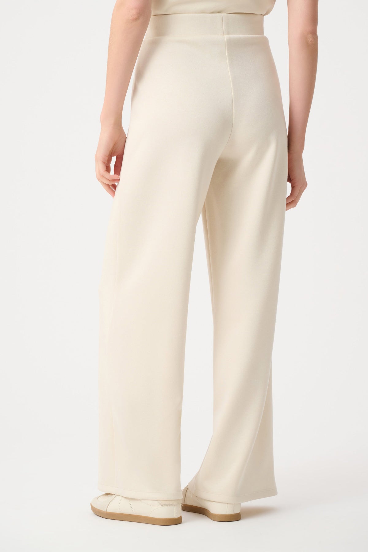 Scuba Jersey Wide Leg Pull-On Trousers