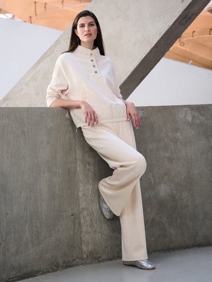 Scuba Jersey Wide Leg Pull-On Trousers