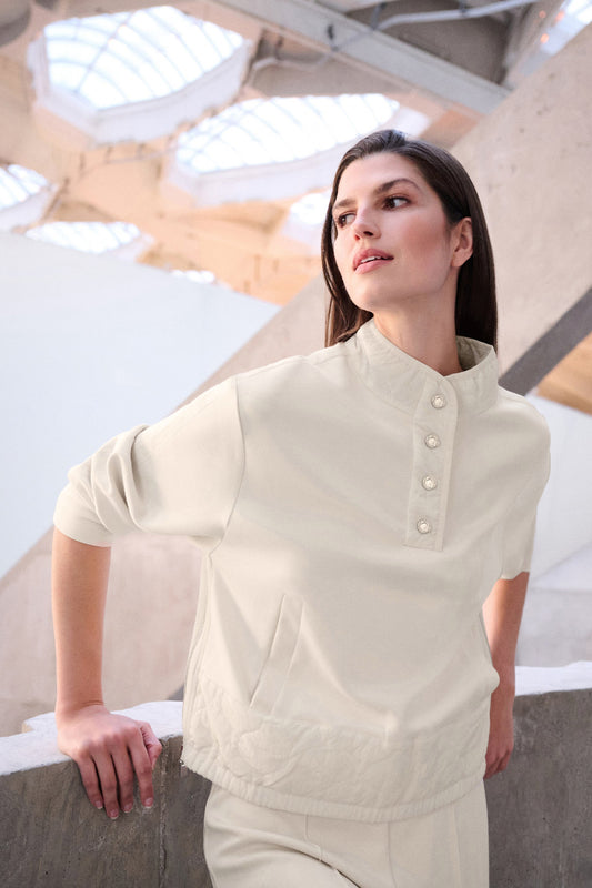 Scuba Jersey Funnel-Neck Jumper