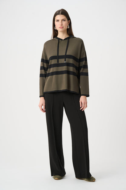 Joseph Ribkoff Striped Jumper with Hood