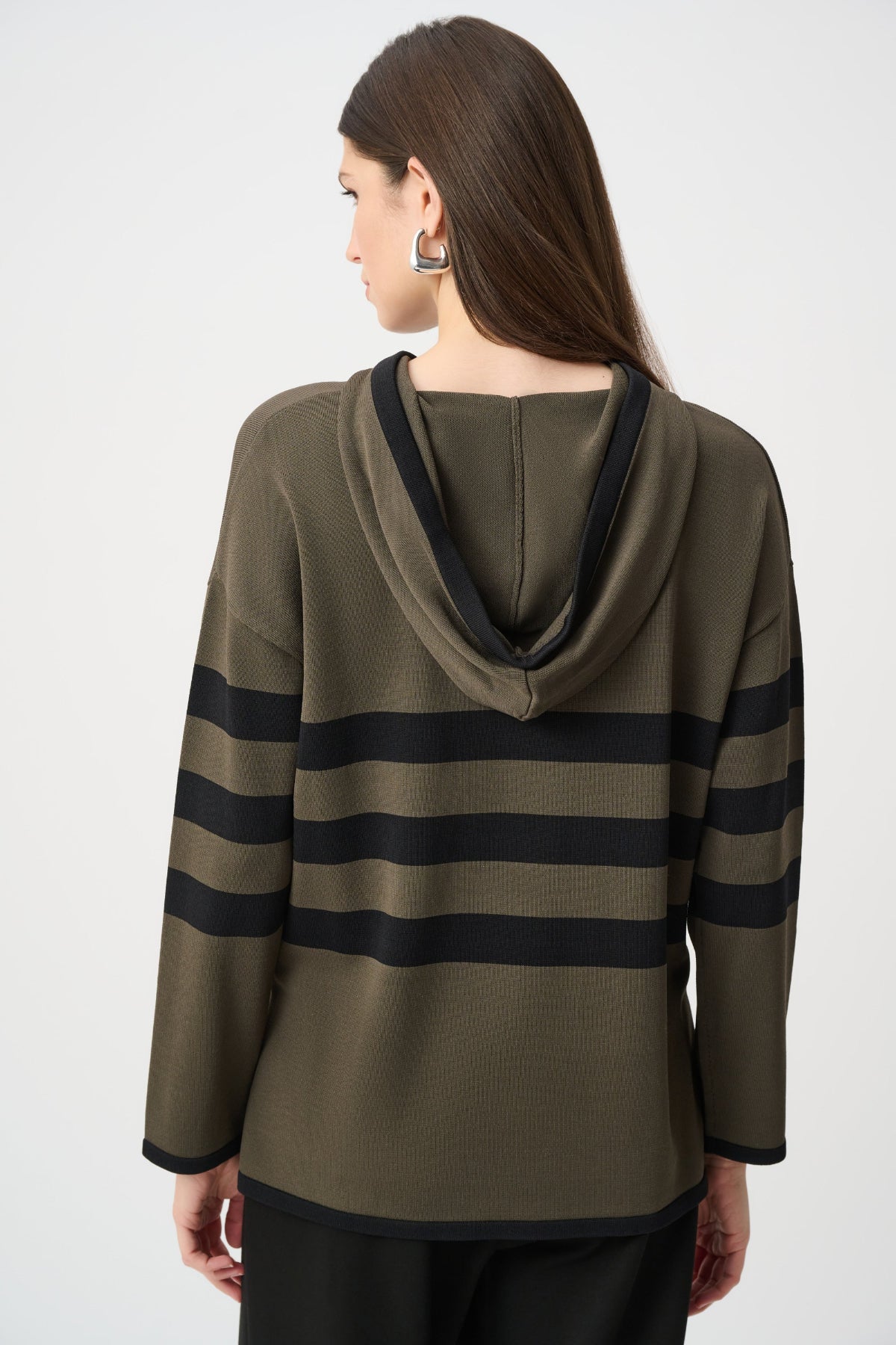 Joseph Ribkoff Striped Jumper with Hood