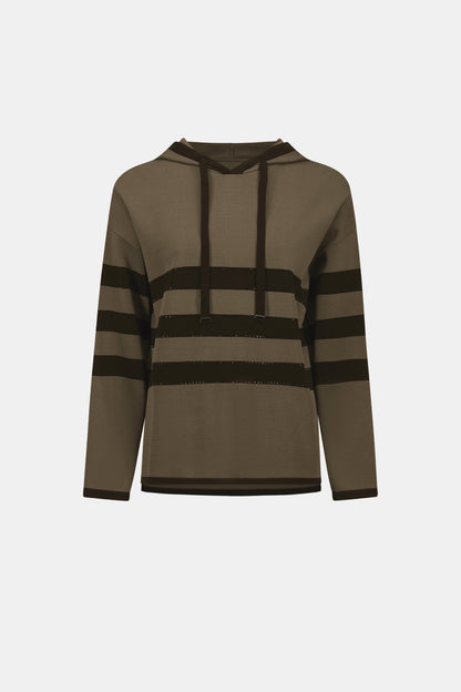 Joseph Ribkoff Striped Jumper with Hood