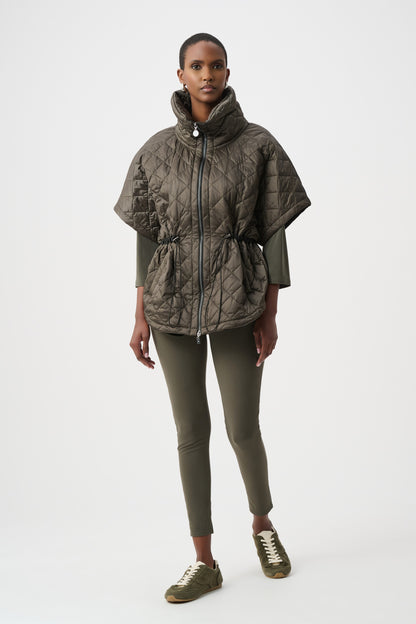 Quilted Shawl-Neck Boxy Waistcoat