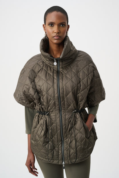 Quilted Shawl-Neck Boxy Waistcoat
